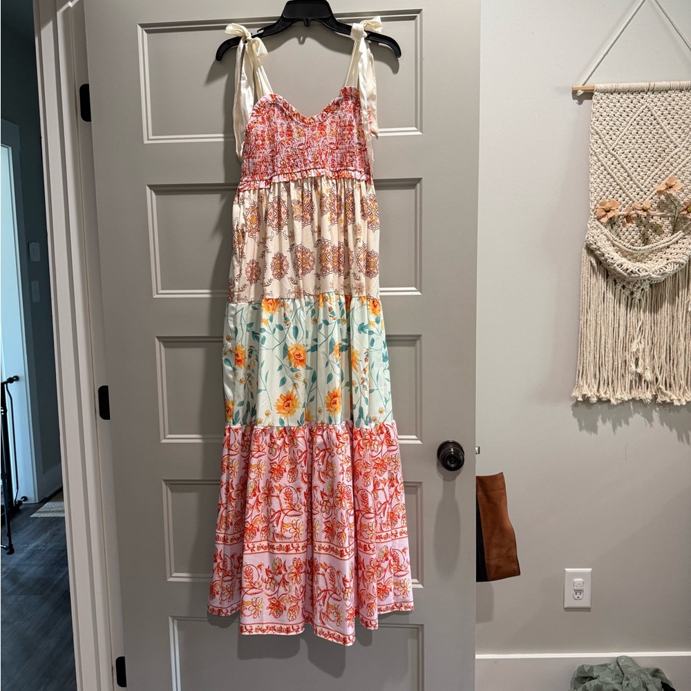 FP Lookalike Colorful Tiered Maxi Dress